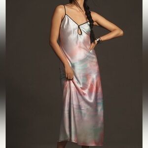 Geisha Designs- NWT Printed Silk Midi Slip Dress